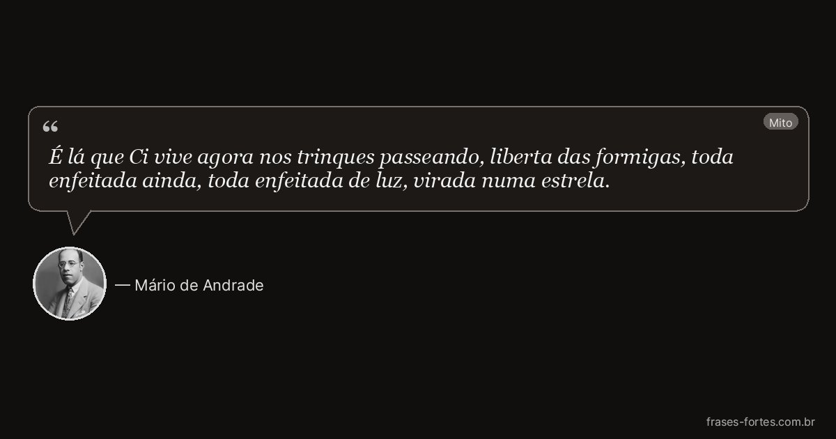 Frase de Mário de Andrade