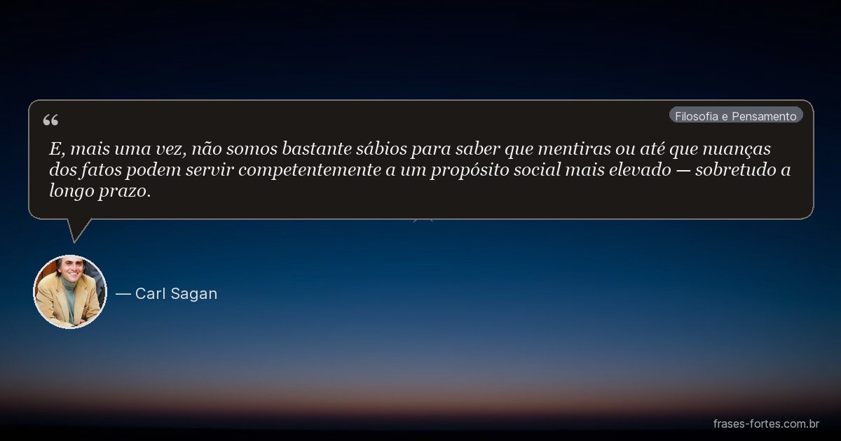 Frase de Carl Sagan