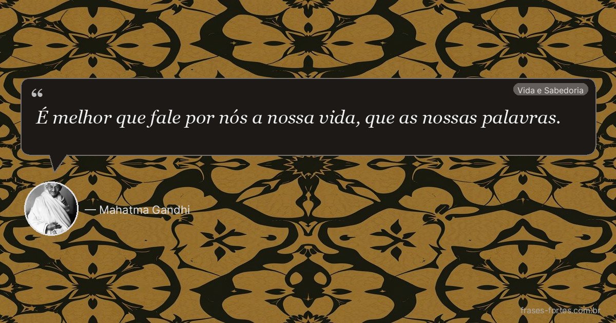 Frase de Mahatma Gandhi