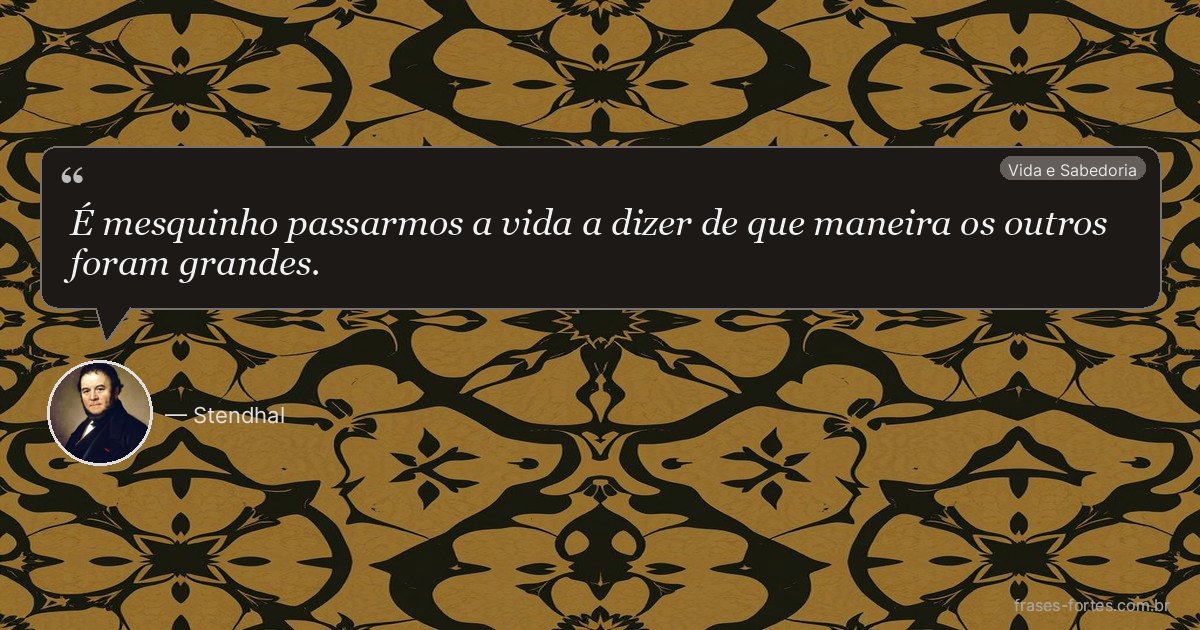 Frase de Stendhal