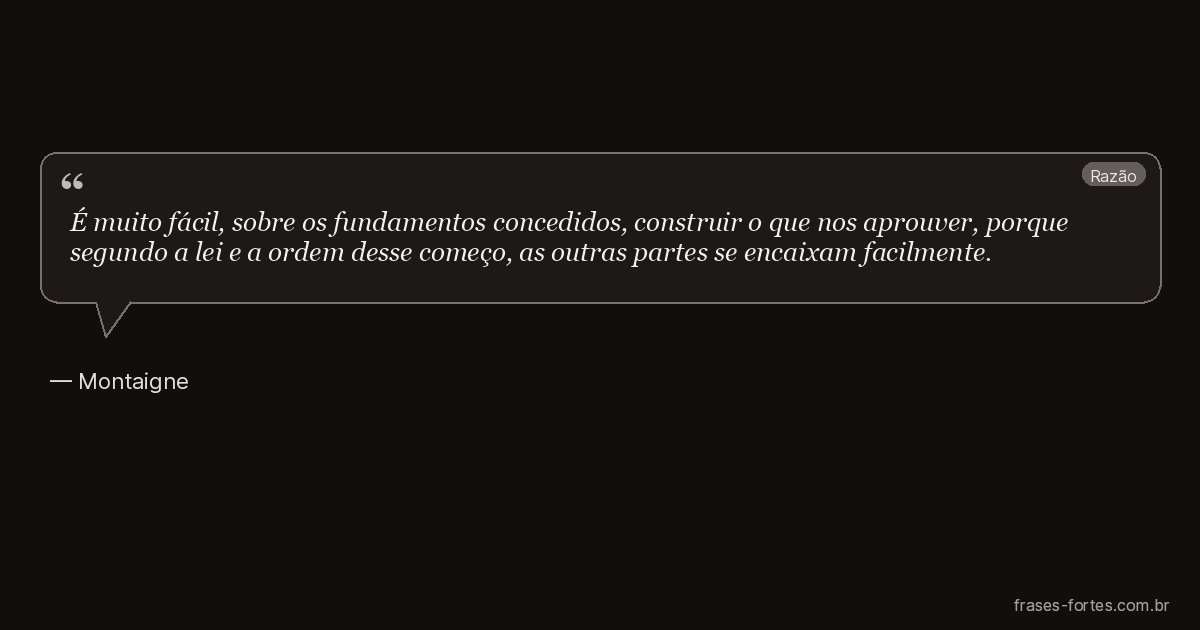 Frase de Montaigne