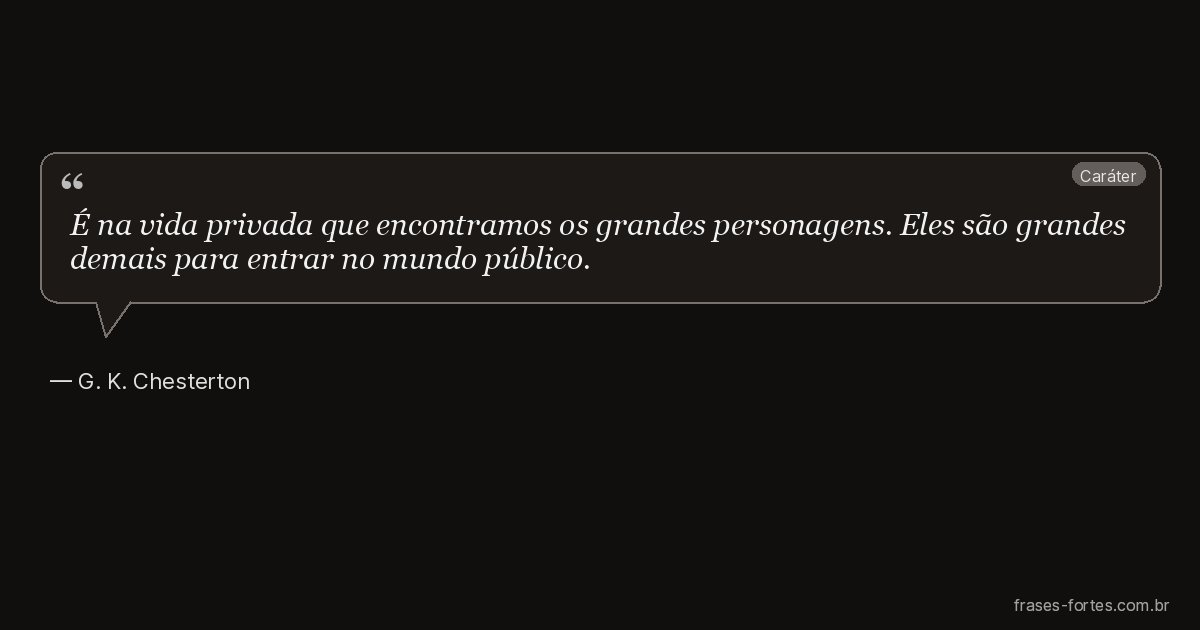 Frase de G. K. Chesterton