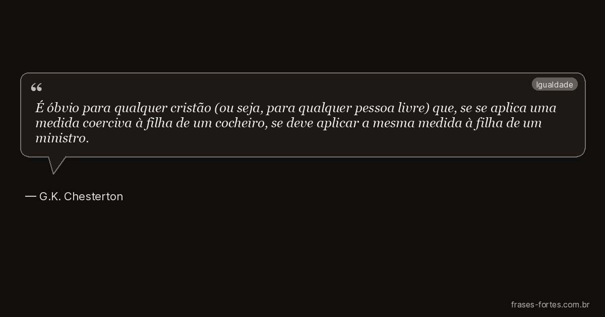 Frase de G.K. Chesterton