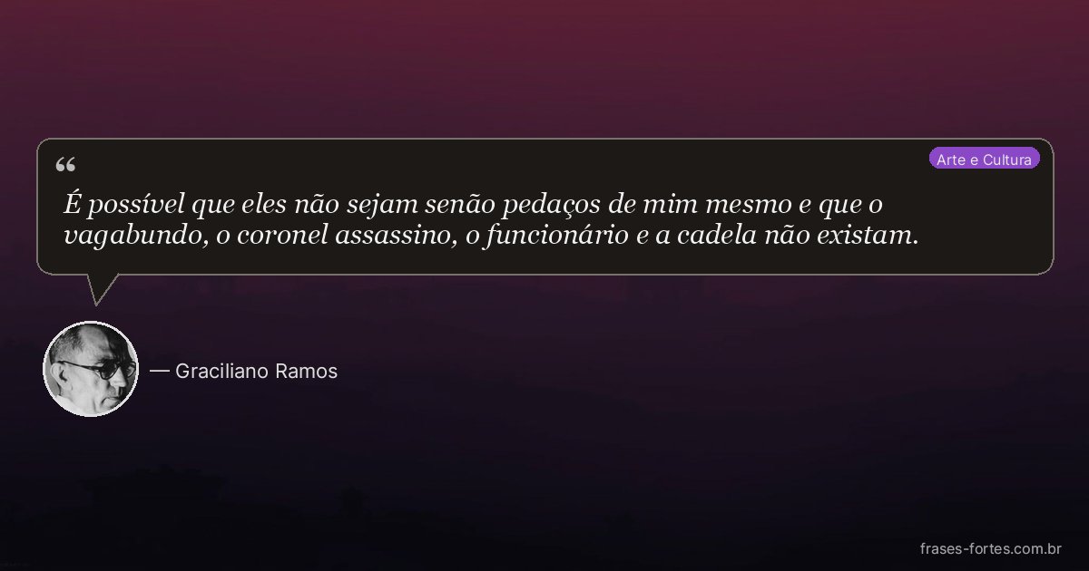Frase de Graciliano Ramos