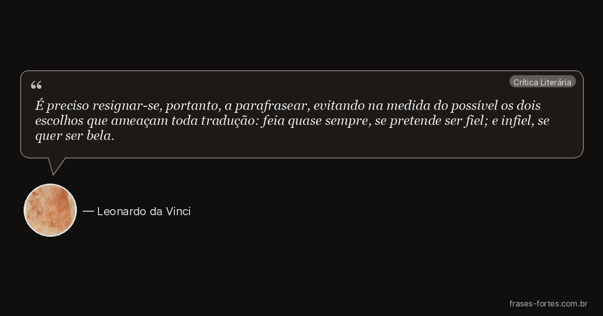 Frase de Leonardo da Vinci