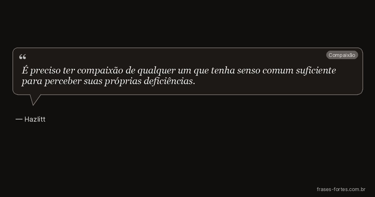 Frase de Hazlitt