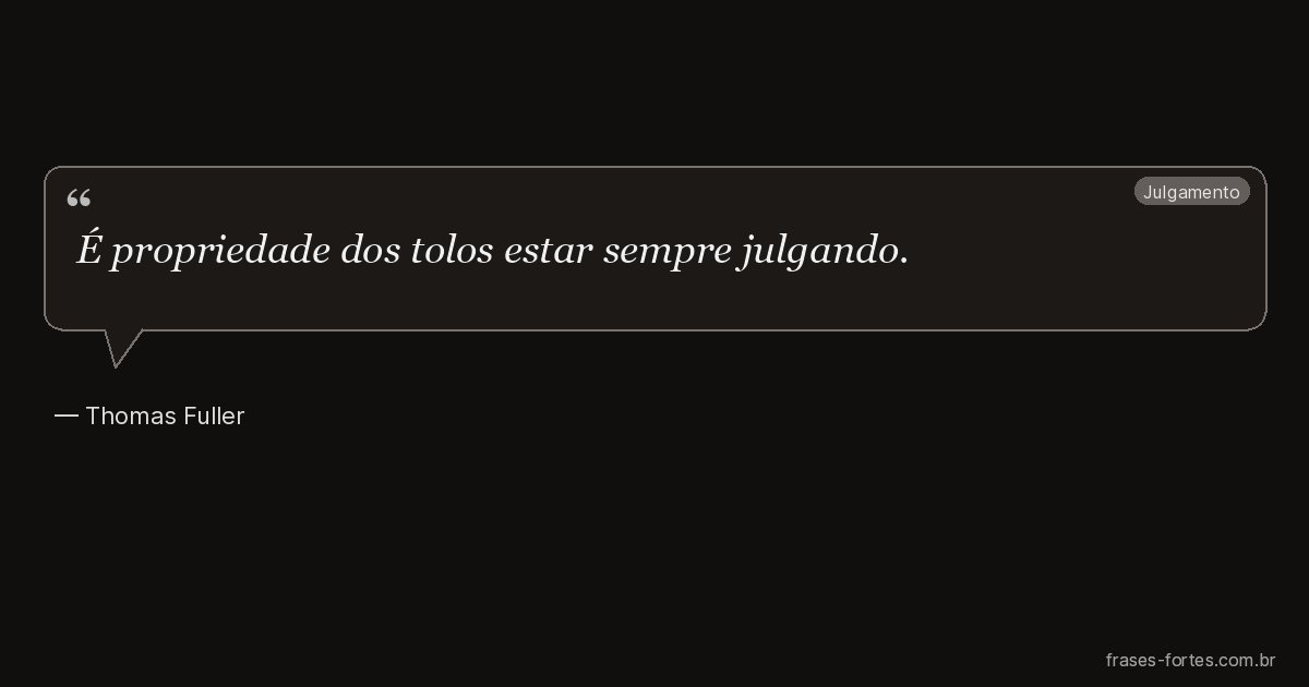 Frase de Thomas Fuller