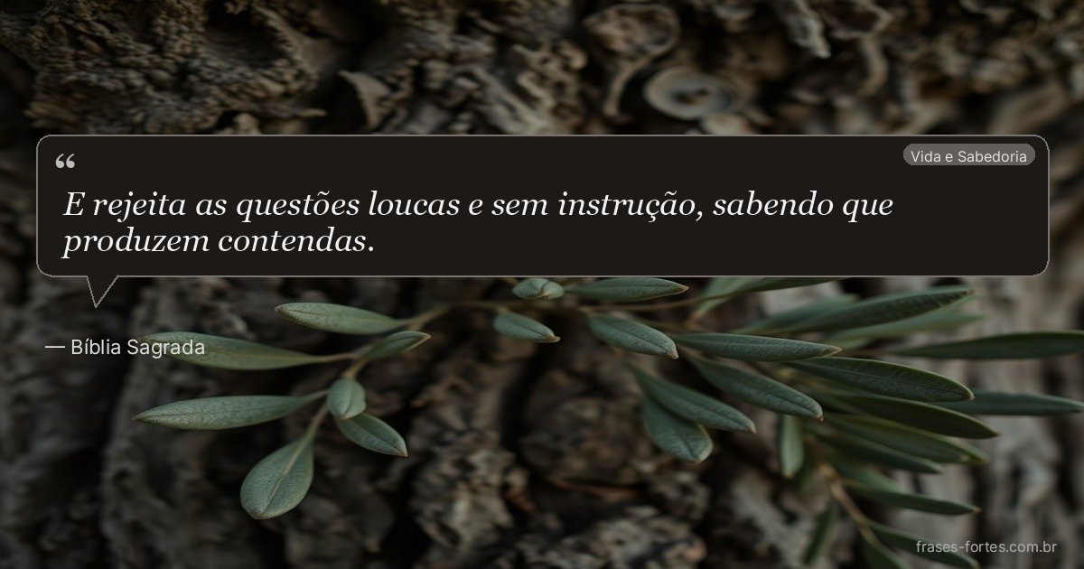 Frase de Bíblia Sagrada