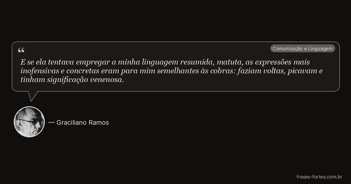 Frase de Graciliano Ramos