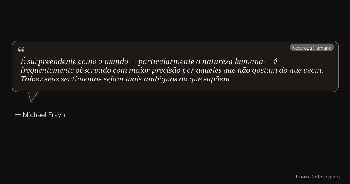 Frase de Michael Frayn