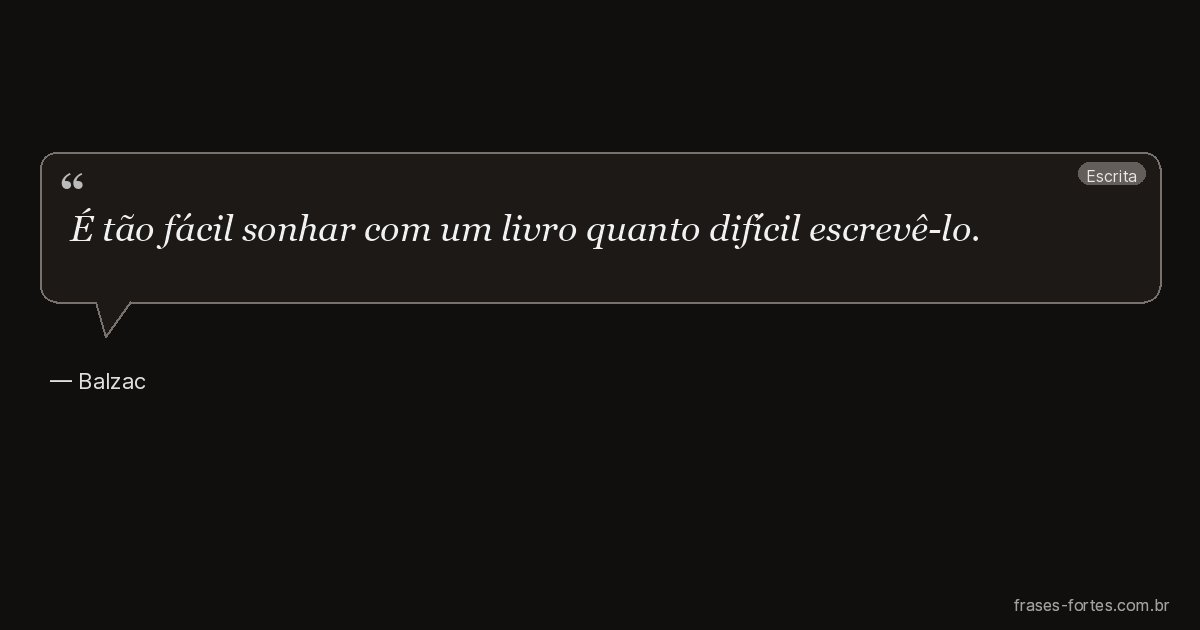 Frase de Balzac