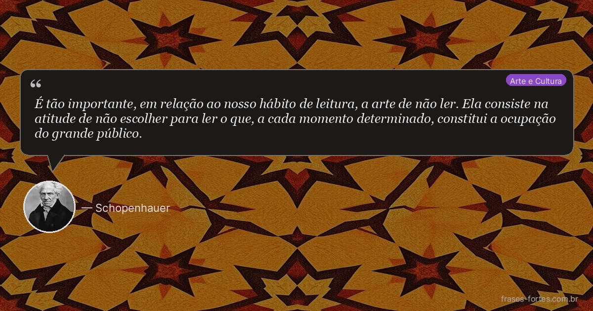 Frase de Schopenhauer