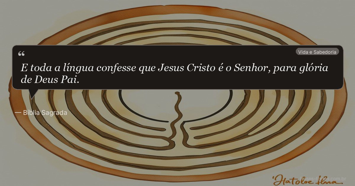 Frase de Bíblia Sagrada