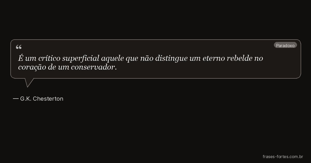 Frase de G.K. Chesterton