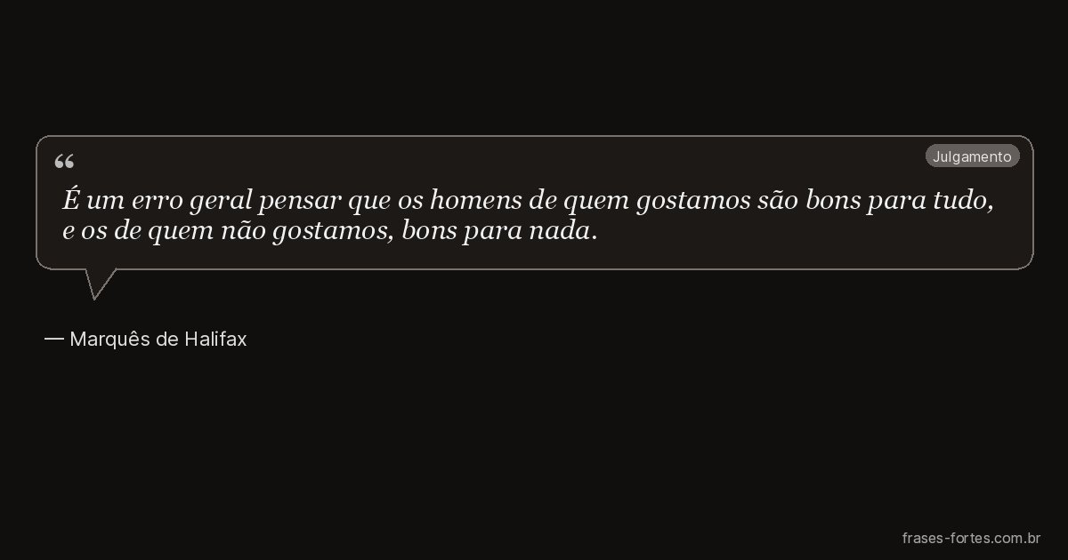 Frase de Marquês de Halifax