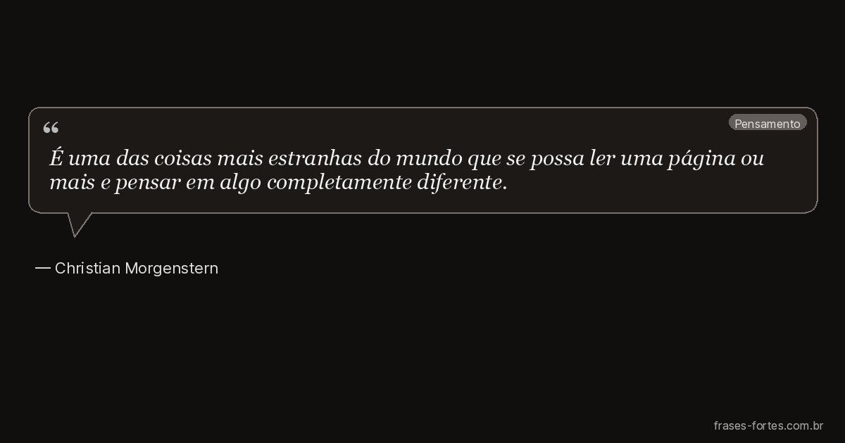 Frase de Christian Morgenstern