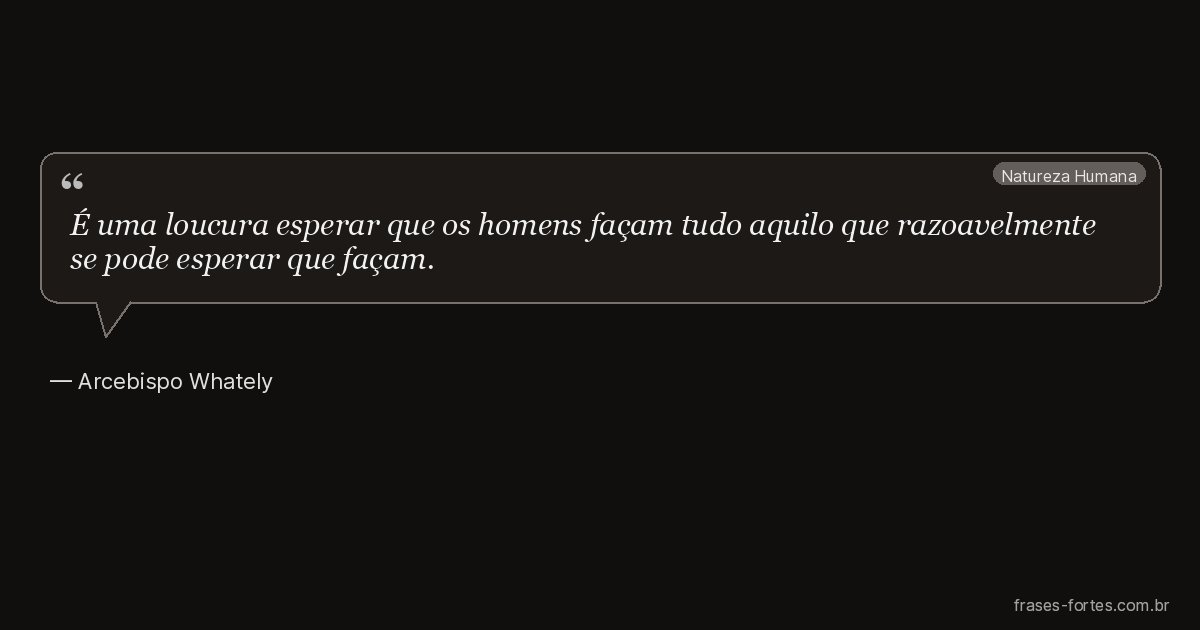 Frase de Arcebispo Whately