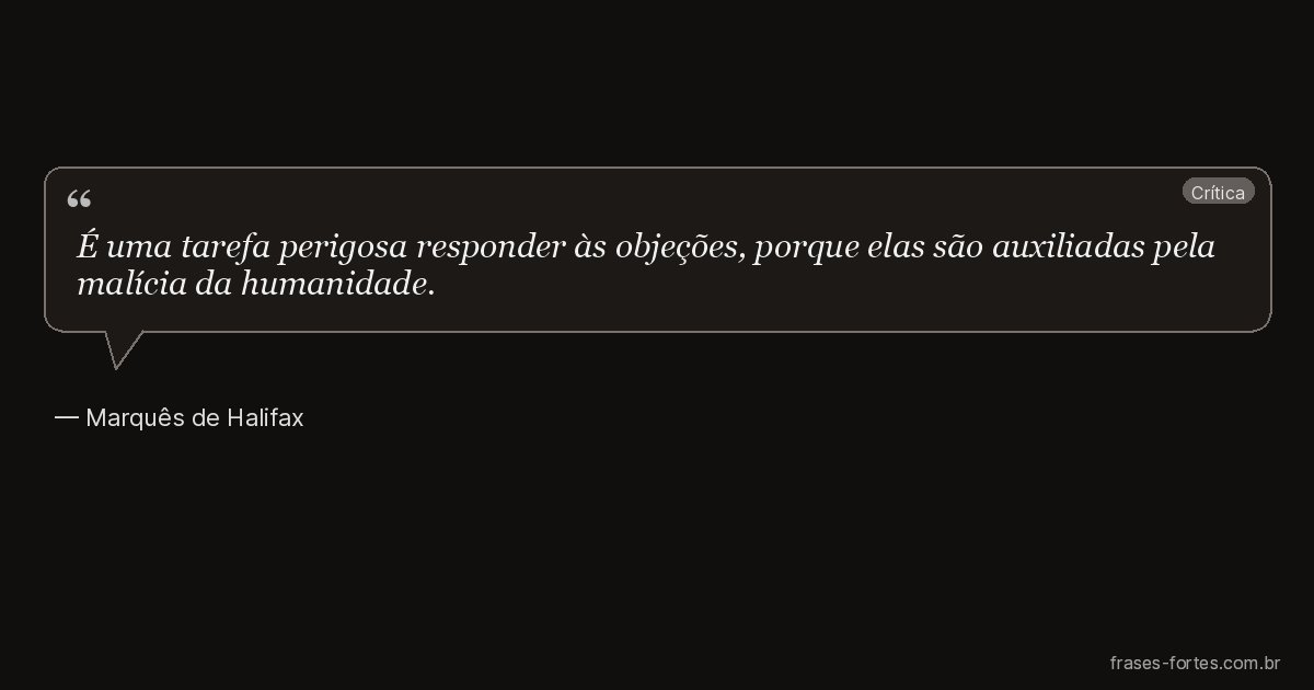 Frase de Marquês de Halifax