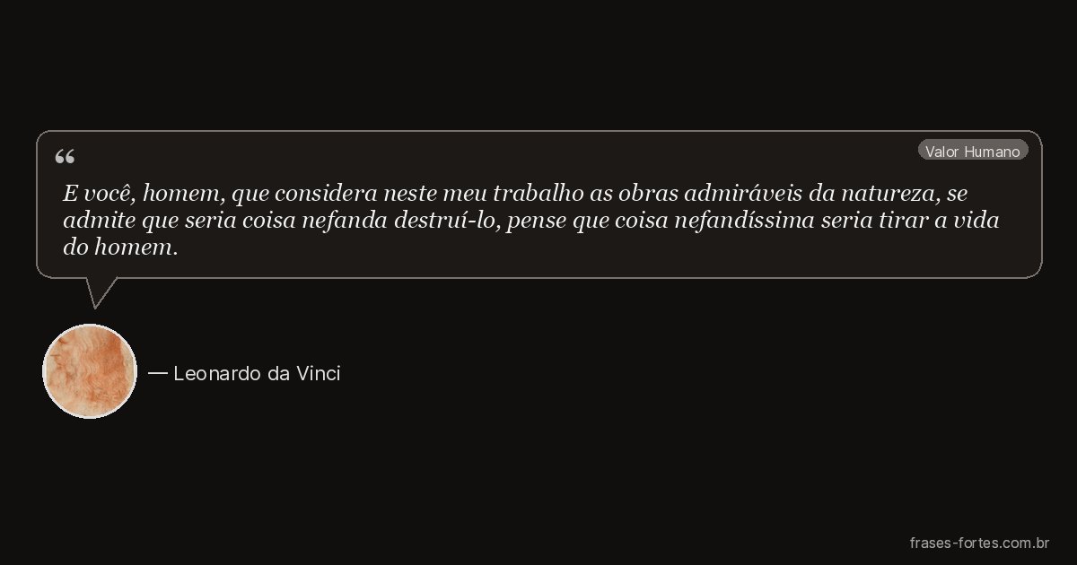 Frase de Leonardo da Vinci