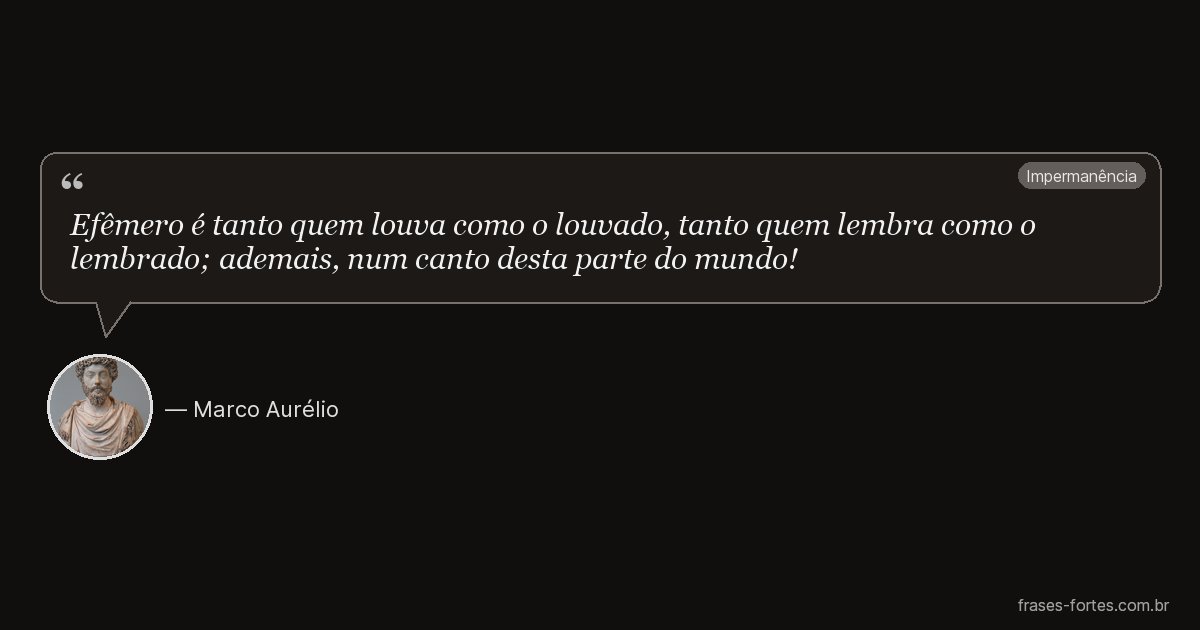 Frase de Marco Aurélio