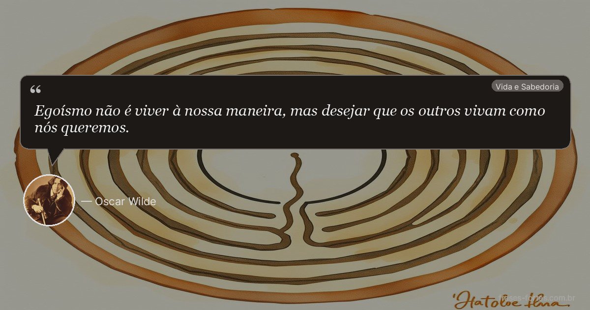 Frase de Oscar Wilde