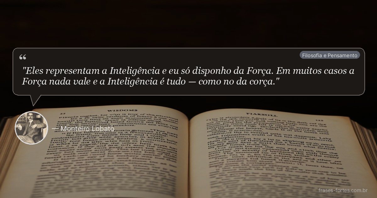 Frase de Monteiro Lobato