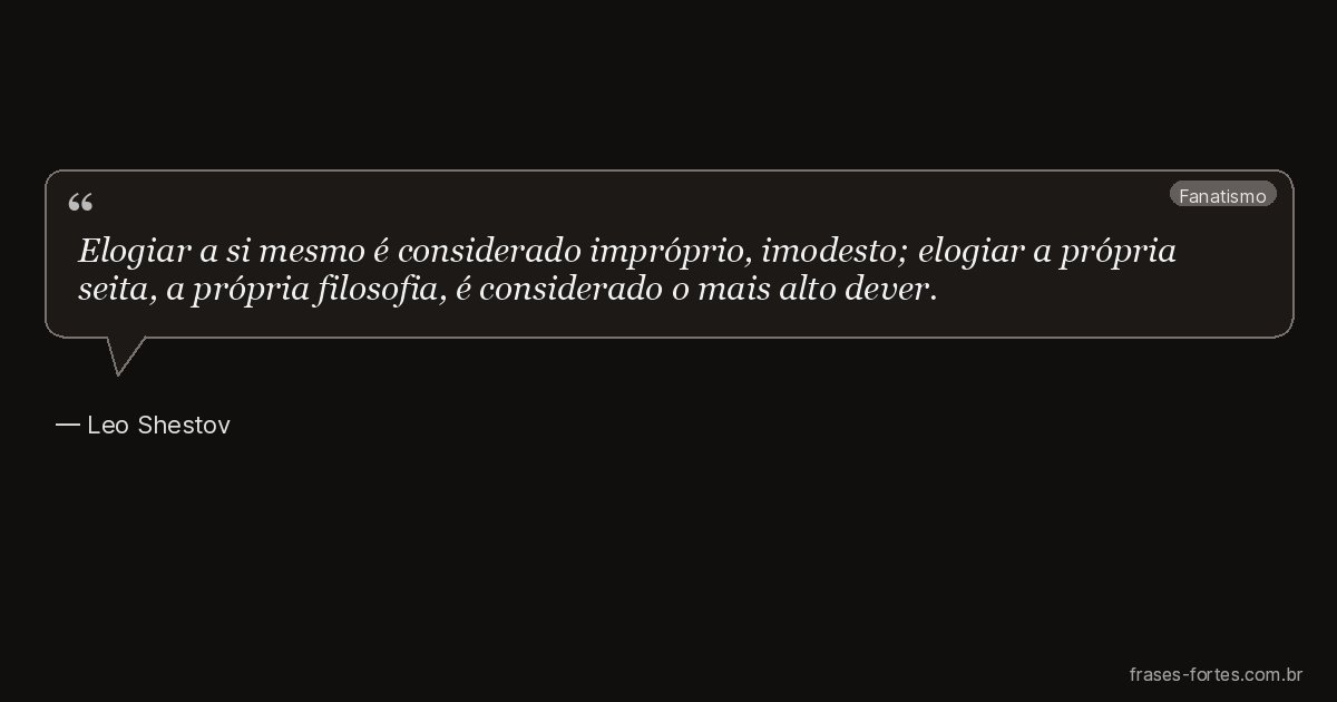 Frase de Leo Shestov