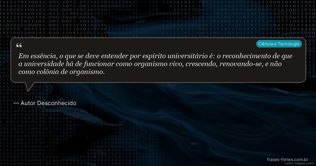 Frase de Autor Desconhecido