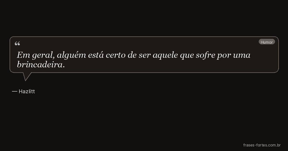 Frase de Hazlitt