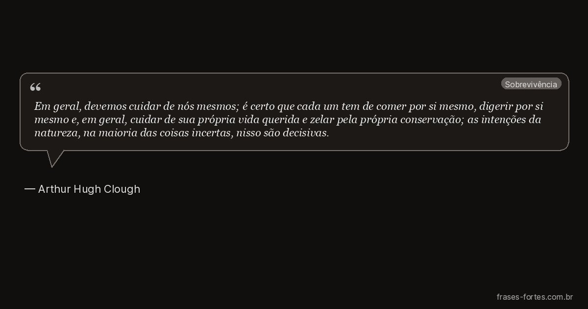 Frase de Arthur Hugh Clough