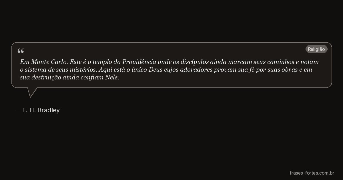Frase de F. H. Bradley