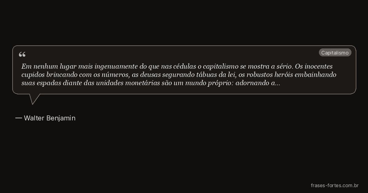 Frase de Walter Benjamin