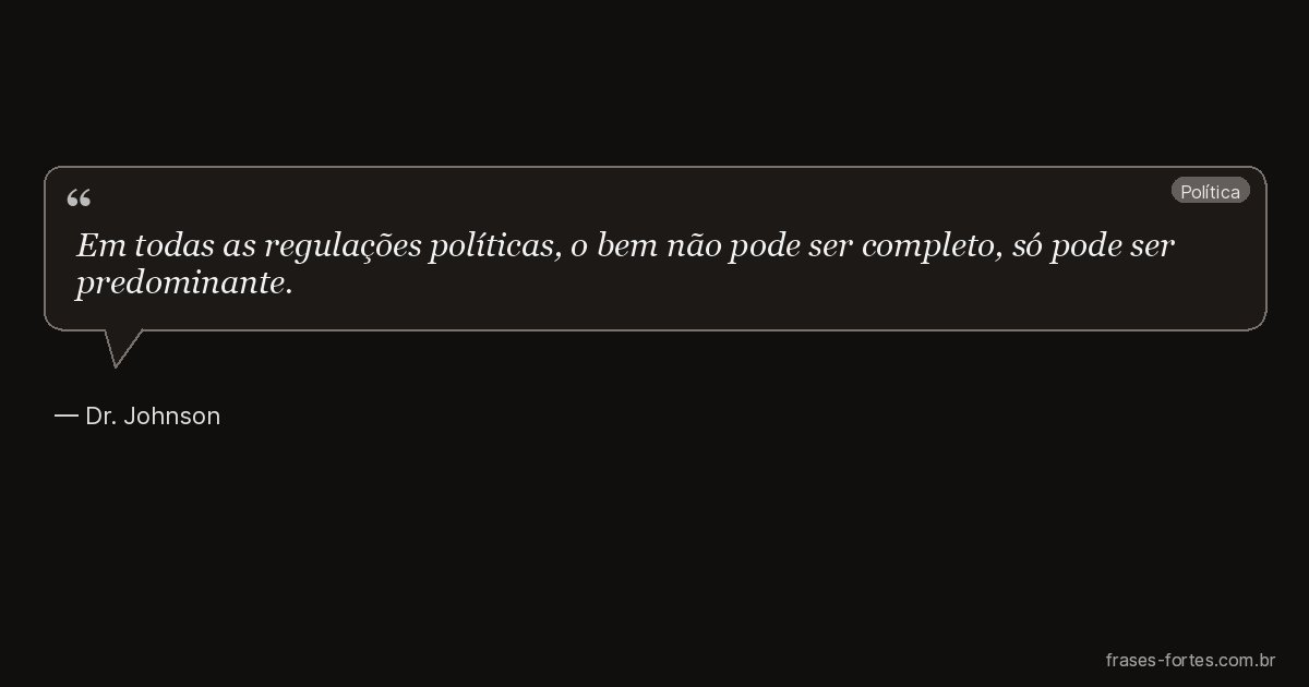 Frase de Dr. Johnson