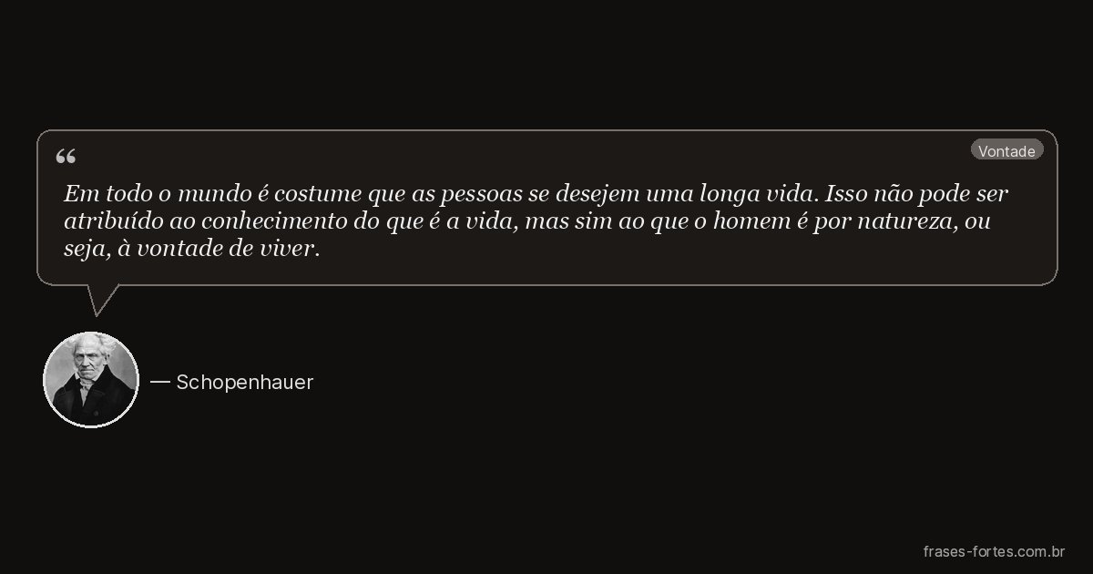 Frase de Schopenhauer