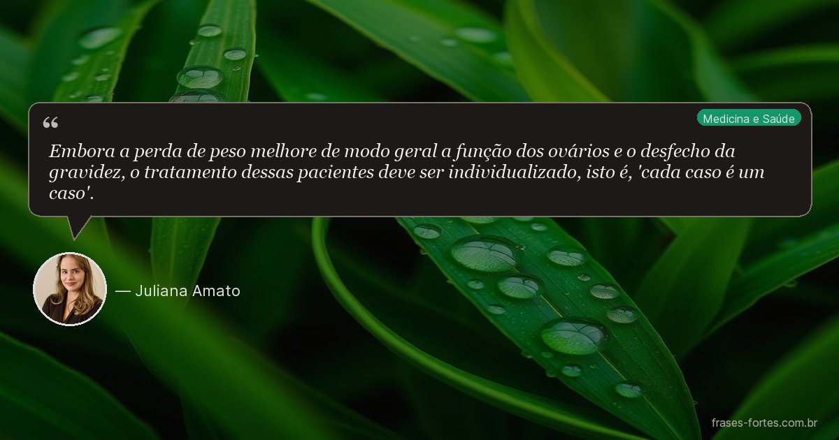 Frase de Juliana Amato