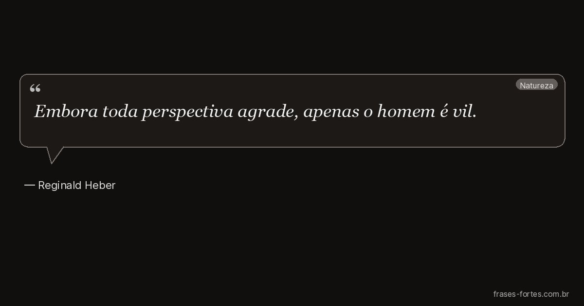 Frase de Reginald Heber
