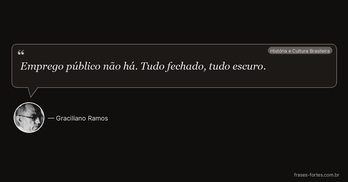 Frase de Graciliano Ramos