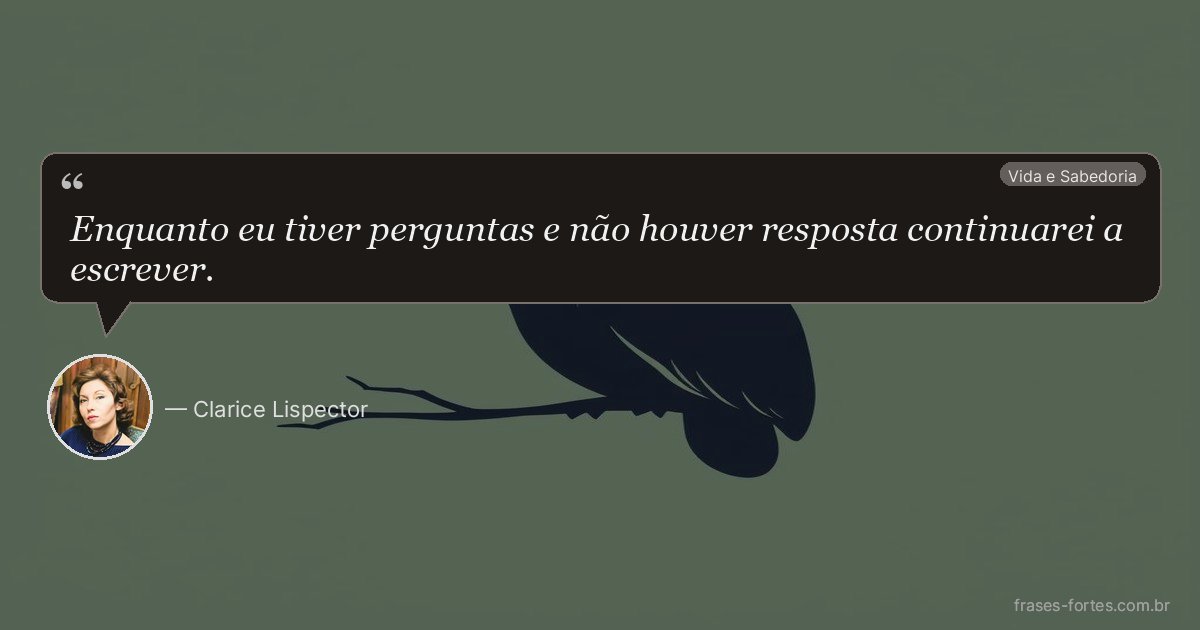 Frase de Clarice Lispector