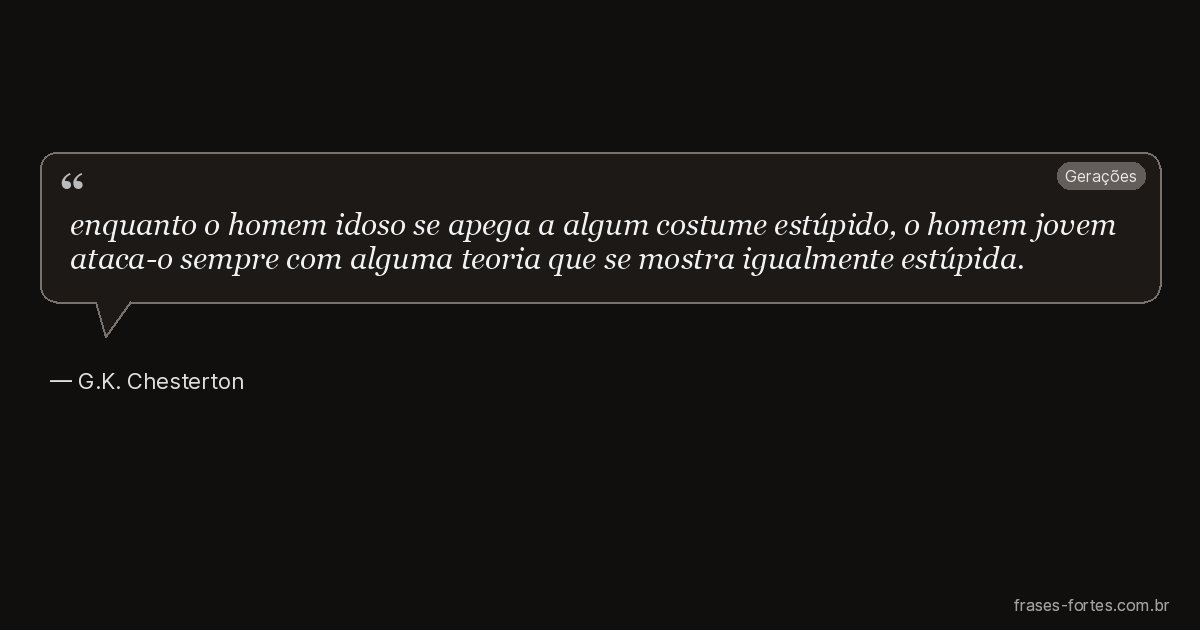 Frase de G.K. Chesterton
