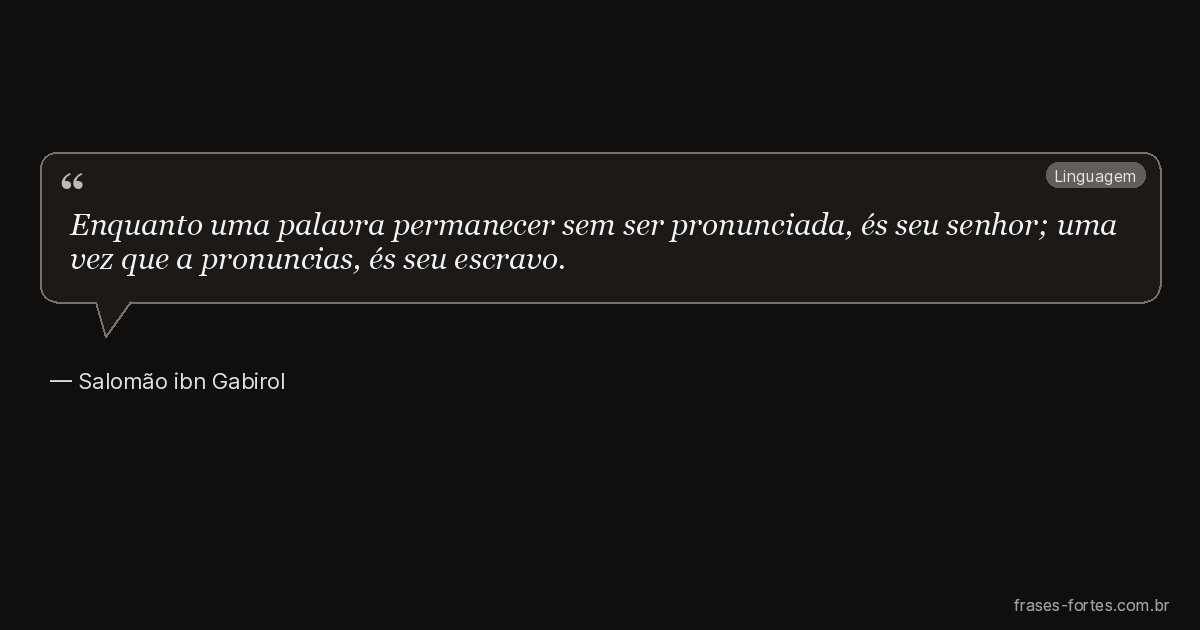 Frase de Salomão ibn Gabirol