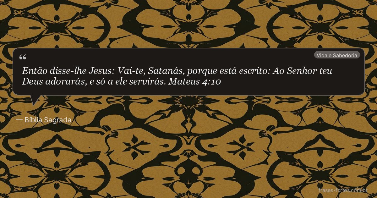 Frase de Bíblia Sagrada