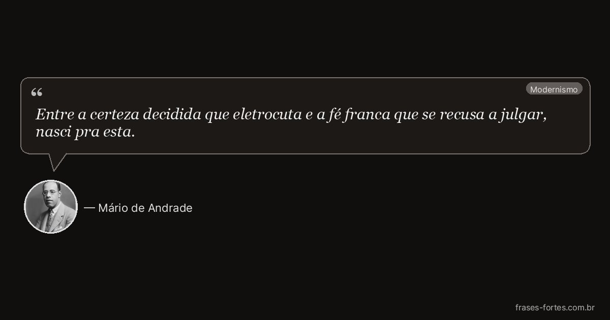 Frase de Mário de Andrade