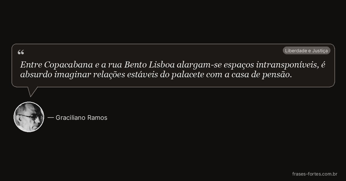 Frase de Graciliano Ramos