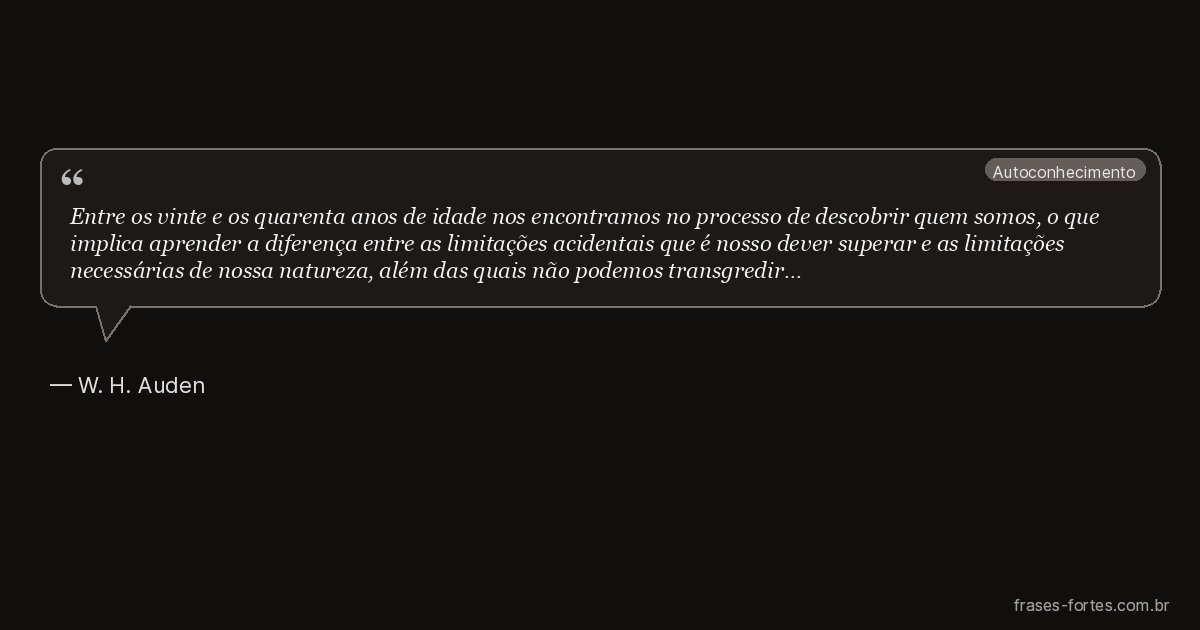 Frase de W. H. Auden