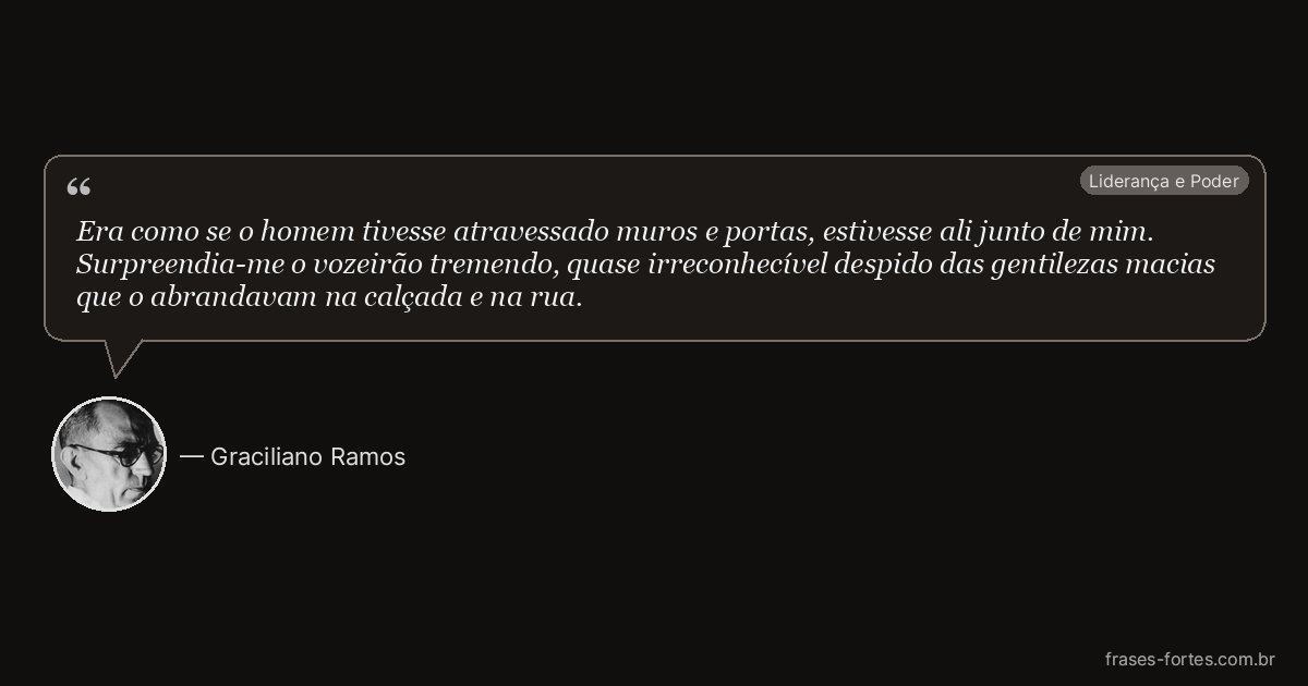Frase de Graciliano Ramos