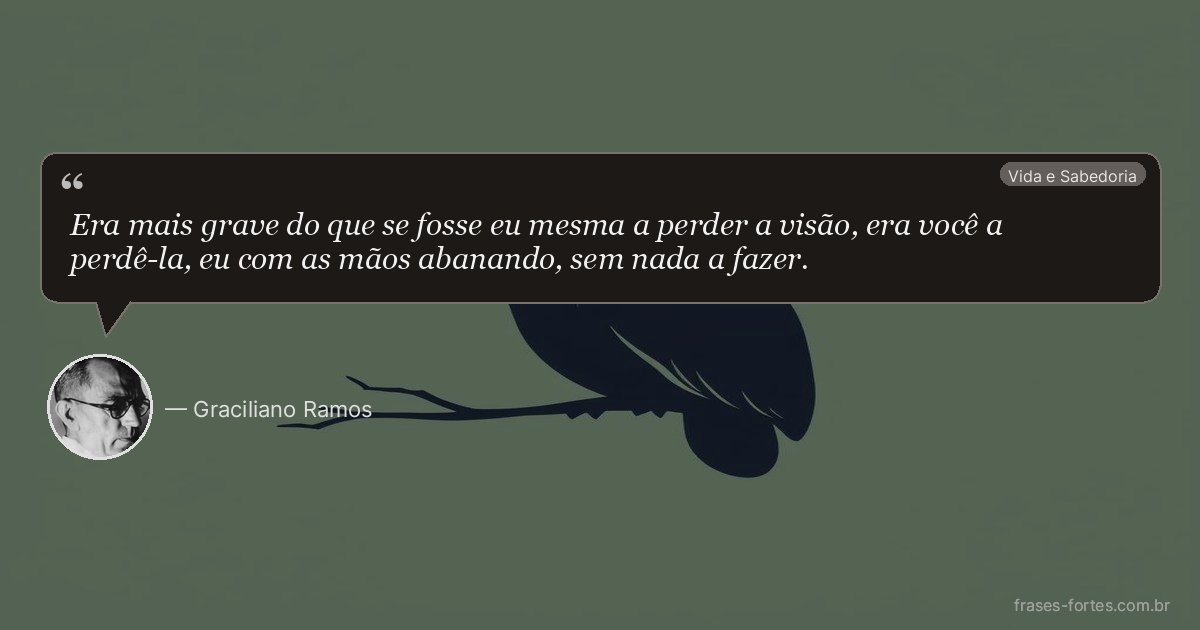 Frase de Graciliano Ramos