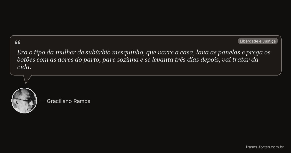 Frase de Graciliano Ramos