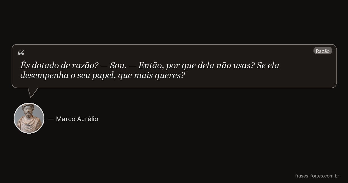 Frase de Marco Aurélio