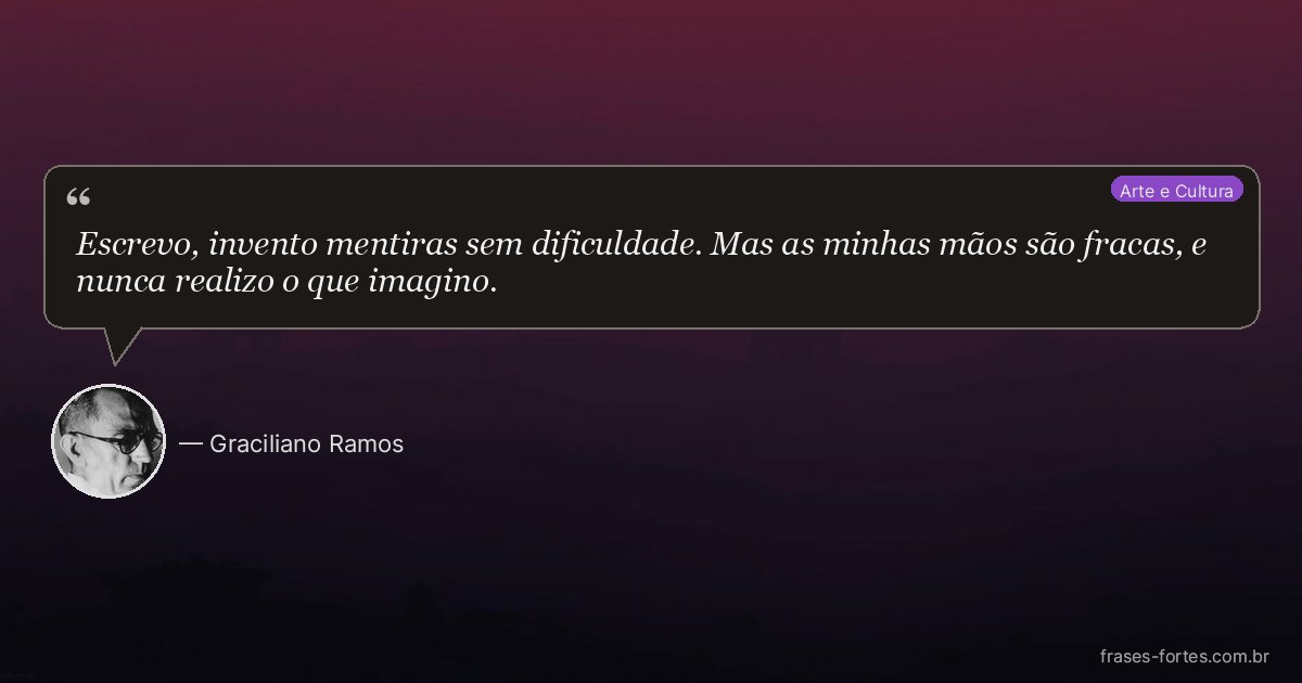 Frase de Graciliano Ramos