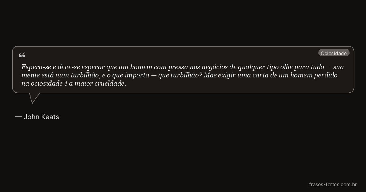 Frase de John Keats